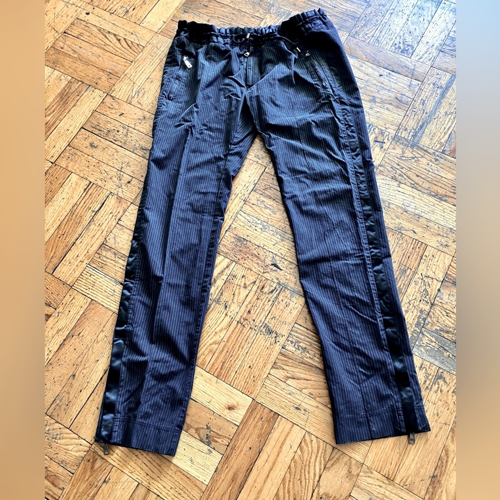 dolce gabbana black pinstripe pants
